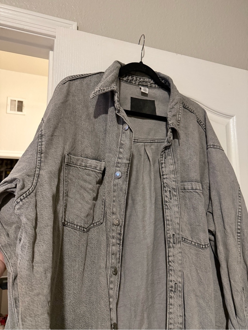 Gray Jean Jacket